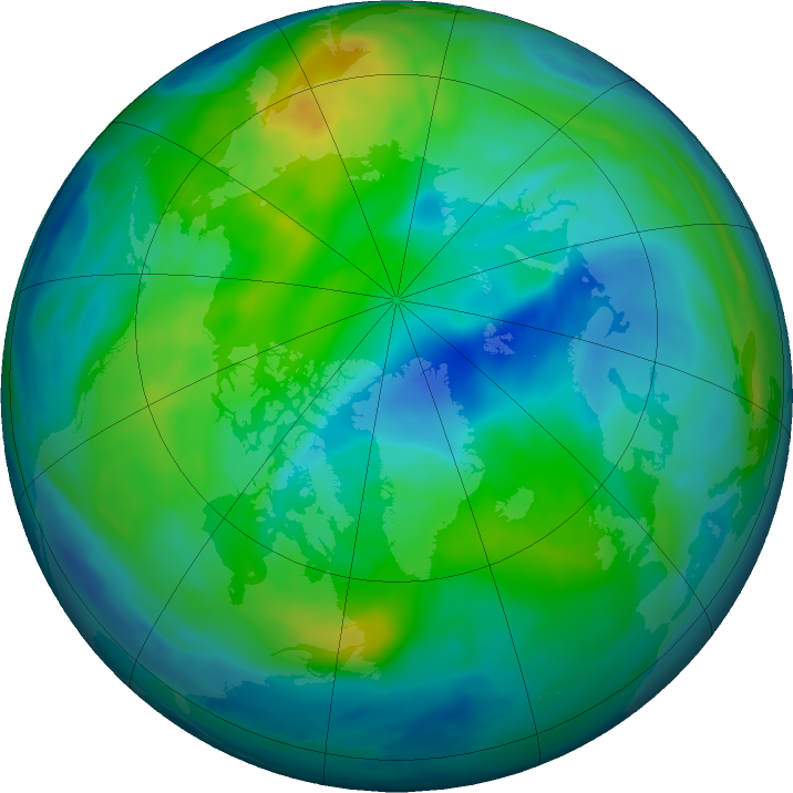 Arctic ozone map for 04 November 2017